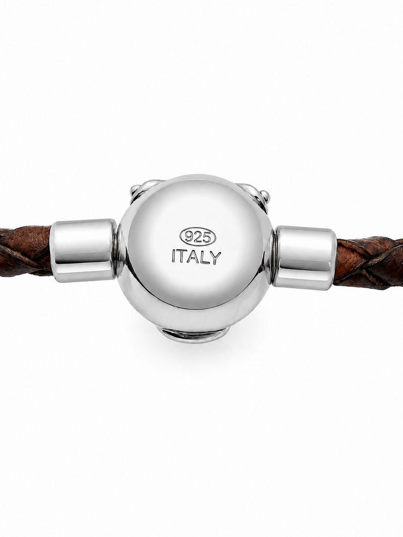 Bracciale in Cuoio intrecciato | Testa di Moro