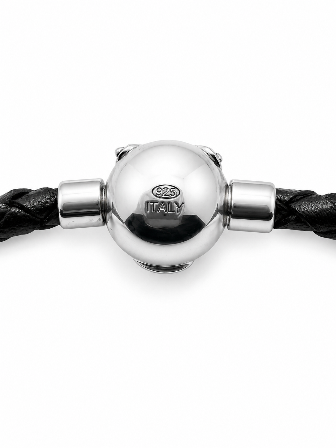 Bracciale in Cuoio intrecciato | Nero