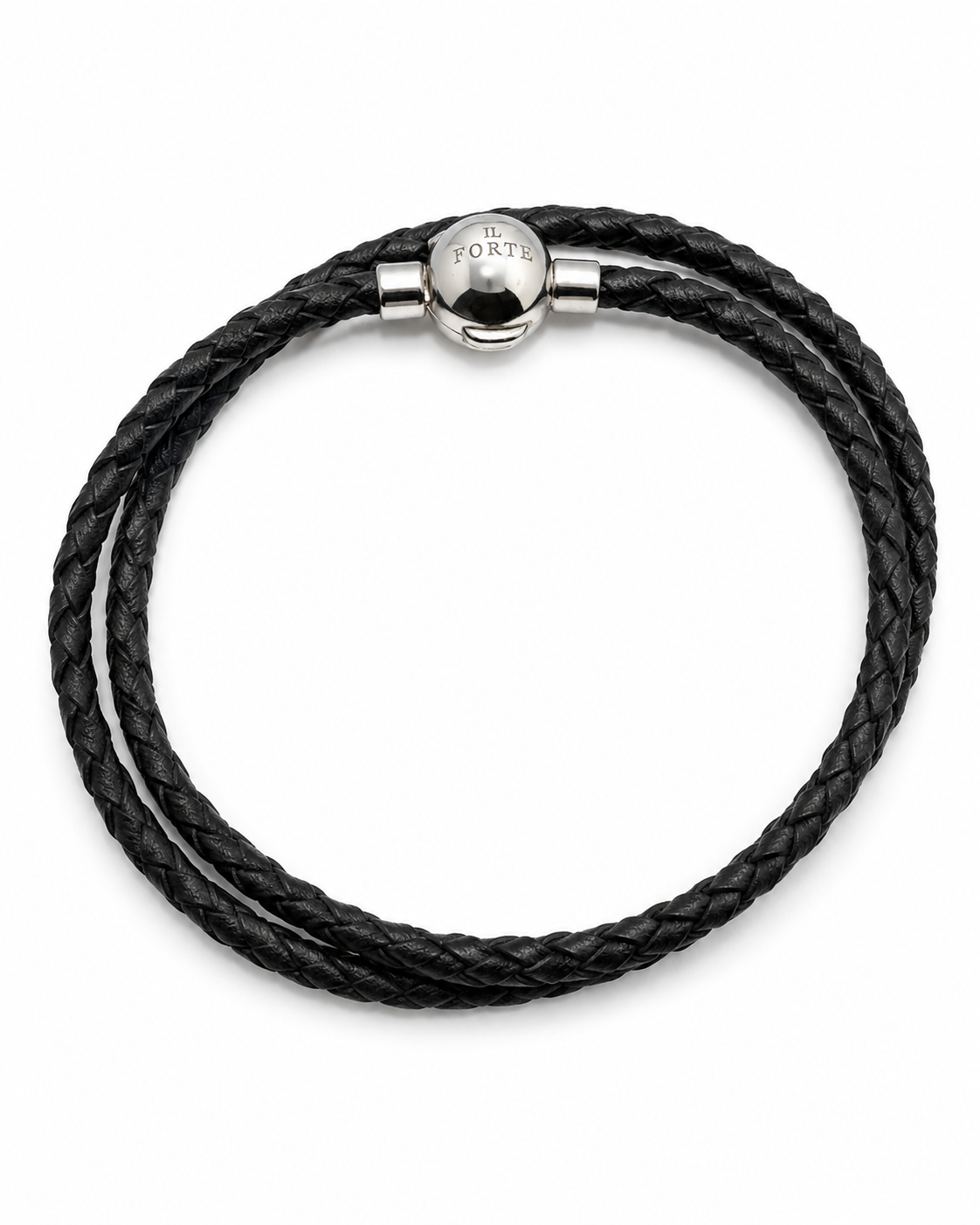 Bracciale in Cuoio a doppio giro | Nero