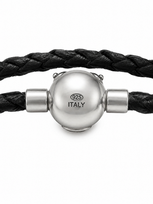 Bracciale in Cuoio a doppio giro | Nero