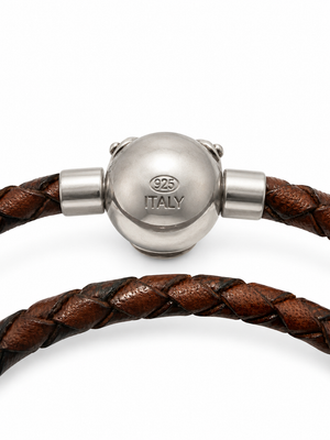 Bracciale in Cuoio a doppio giro | Testa di Moro