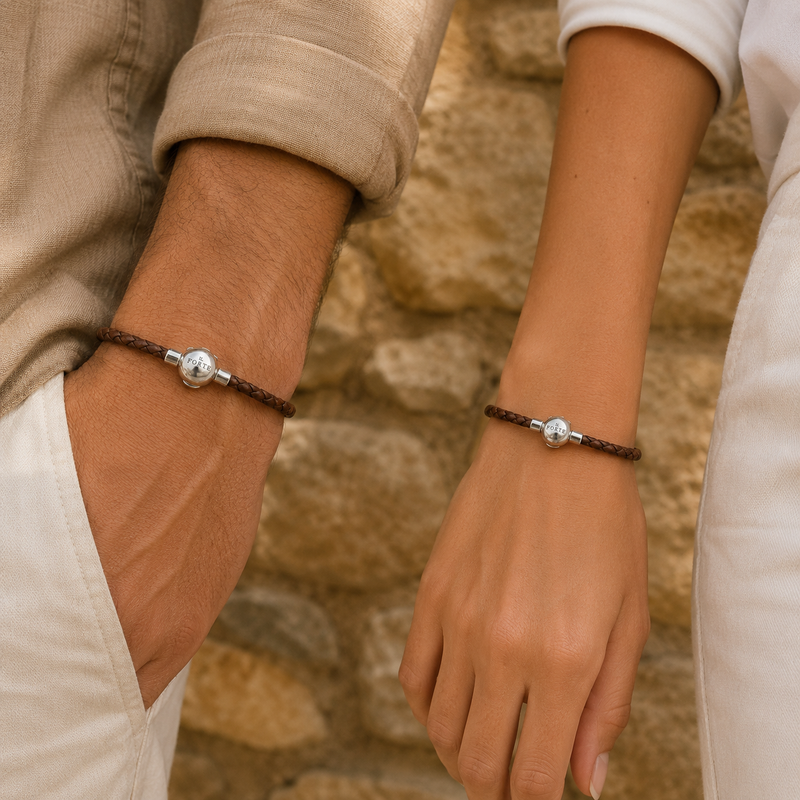 Bracciale in Cuoio intrecciato | Testa di Moro