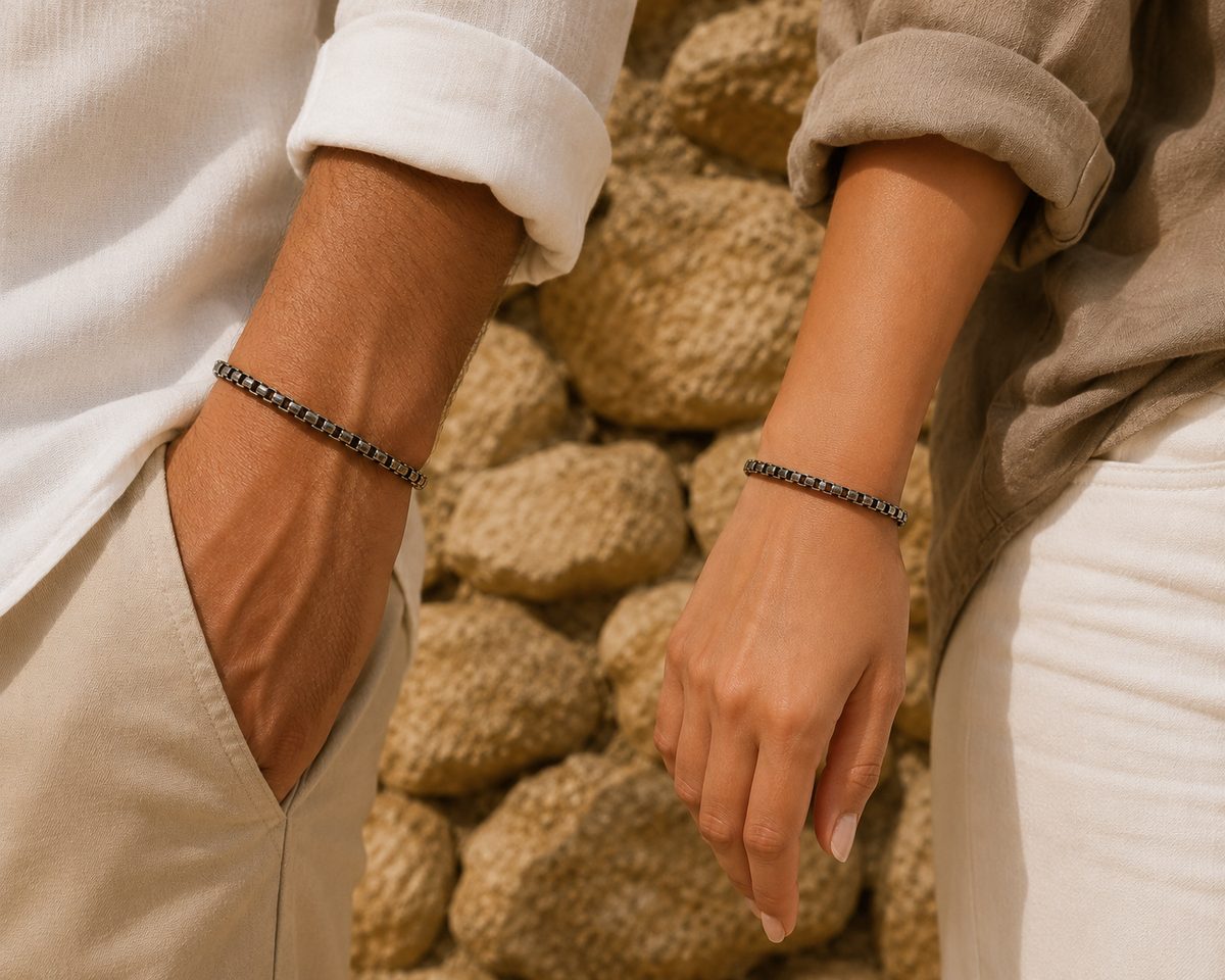 Bracciale in Argento Brunito